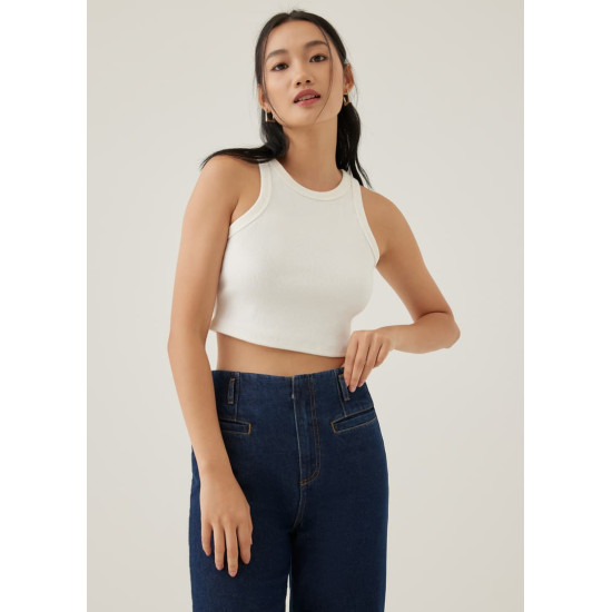 Fran Jersey Crop Tank Top