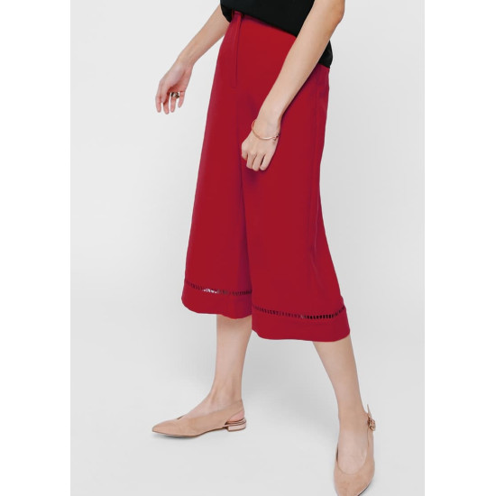 Elgina Eyelet Trim Culottes