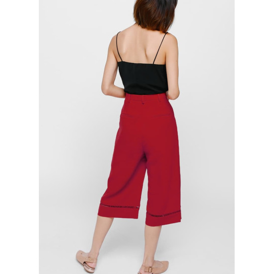 Elgina Eyelet Trim Culottes