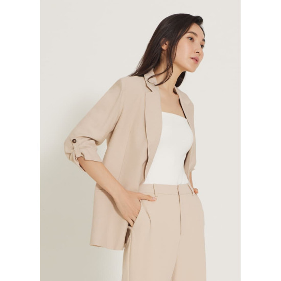 Christal Rayon Collared Blazer