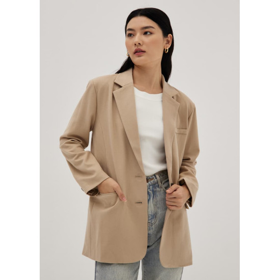 Relaxed Shoulder Padded Relaxed Blazer