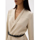 Belted V-neck Fitted Blazer