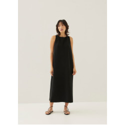 Vallie Neoprene Boat Neck Midaxi Dress