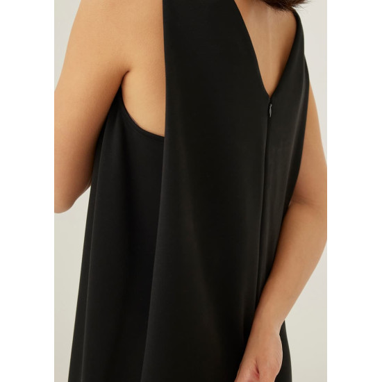 Vallie Neoprene Boat Neck Midaxi Dress