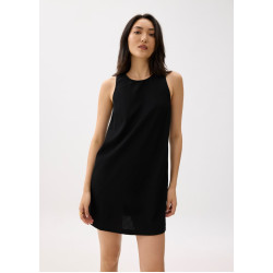 Ribbed Scoop Neck Shift Mini Dress