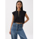 Boxy Front Zip Crop Top