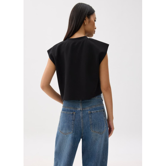 Boxy Front Zip Crop Top