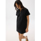 Round Neck Front Zip Mini Dress