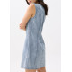 Denim Round Neck Shift Mini Dress