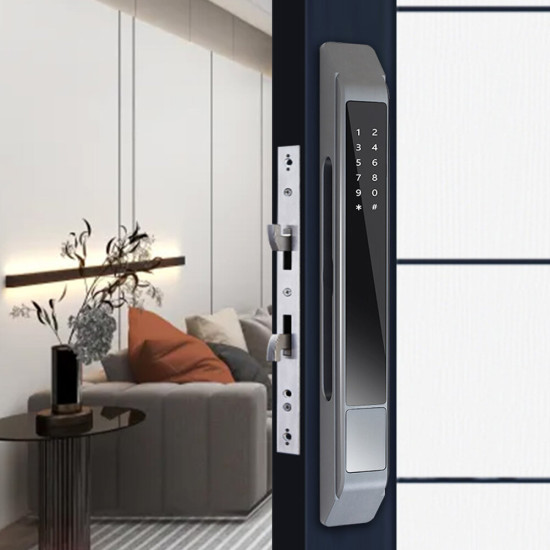 WF-021D Fully Automatic Unlocked Home Apartment Office Smart Fingerprint Digital Aluminum Door Lock Hidden Fingerprint Design