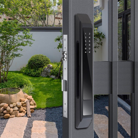 WF-021D Fully Automatic Unlocked Home Apartment Office Smart Fingerprint Digital Aluminum Door Lock Hidden Fingerprint Design