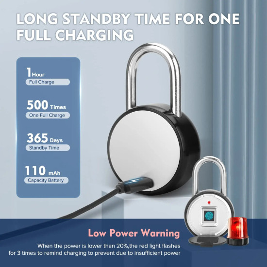 BOZZYS PL-P3Z-TY Tuya Smart Fingerprint Padlock Electronic Door Lock bluetooth-compatible APP Unlock Waterproof Home Security Protection Doorlock