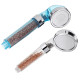 Transparent Shower Head ABS Anion Filter SPA Saving Pressurized Boost Rainfall Shower Head for Bathroom Bathing Travelling - S