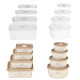 Bakeey 4 PCS Storage Box Miscellaneous Grain Storage Plastic Sealed Box Refrigerator Freshness Box - Circular Transparent