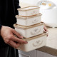 Bakeey 4 PCS Storage Box Miscellaneous Grain Storage Plastic Sealed Box Refrigerator Freshness Box - Circular Transparent