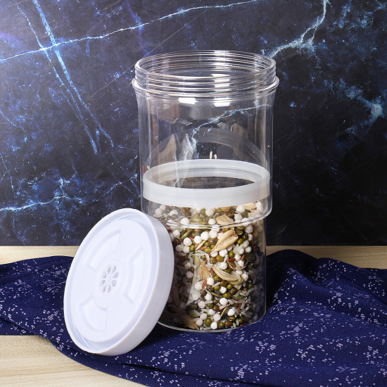 Press Cereal Vacuum Storage Box Tank Kitchen Food Grain Container Dispenser