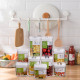 Airtight Food Storage Containers Square Nine-piece Easy-to-buckle Cans Kitchen Household Whole Grains Milk Powder Preservation Storage Tank