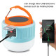 Remote Control Solar LED Camping Lantern USB Rechargeable Light Bulb Tent Light Solar Bulb Light - With Remote Controller