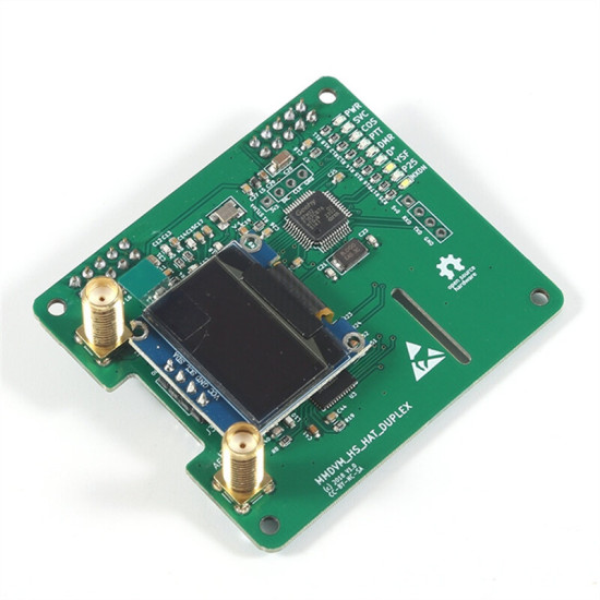 MMDVM_HS_Dual_Hat MMDVM Duplex RX TX UHF VHF Hotspot Board + Antenna + OLED Support P25 DMR YSF NXDN for Raspberry pi - with USB