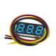 0.28 inch 3-wire Digital DC Voltmeter Head Digital Display Adjustable Three-wire DC0-100V Battery Voltmeter - Blue