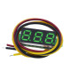 0.28 inch 3-wire Digital DC Voltmeter Head Digital Display Adjustable Three-wire DC0-100V Battery Voltmeter - Blue