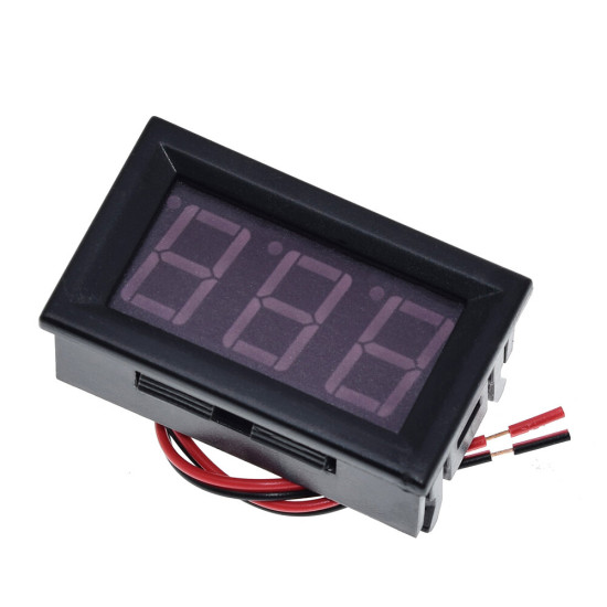 AC 70-500V 0.56inch Two-wire Digital Voltmeter LED Digital Display 2 Wires Red Green Blue Display AC Voltage Meter Head AC220V Mains Power 380V Industrial Power - Red