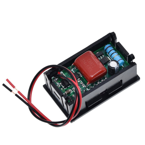 AC 70-500V 0.56inch Two-wire Digital Voltmeter LED Digital Display 2 Wires Red Green Blue Display AC Voltage Meter Head AC220V Mains Power 380V Industrial Power - Red