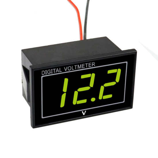 0.56 inch Waterproof Digital LED Voltage Meter DC 5-130V Indicator Voltmeter For Car Motorcycle 12V 24V 36V 48V 72V 120V - Red