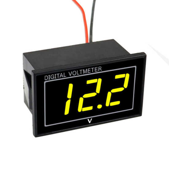 0.56 inch Waterproof Digital LED Voltage Meter DC 5-130V Indicator Voltmeter For Car Motorcycle 12V 24V 36V 48V 72V 120V - Red