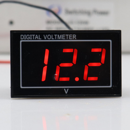 0.56 inch Waterproof Digital LED Voltage Meter DC 5-130V Indicator Voltmeter For Car Motorcycle 12V 24V 36V 48V 72V 120V - Red