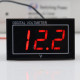 0.56 inch Waterproof Digital LED Voltage Meter DC 5-130V Indicator Voltmeter For Car Motorcycle 12V 24V 36V 48V 72V 120V - Red