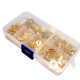 150/300/540 PCS M3/M4/M5/M6/M8/M10 Ring Lugs Eyes Copper Crimp Terminals Cable Lug Wire Connector Non-insulated Assortment Kit - 150PCS