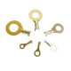 150/300/540 PCS M3/M4/M5/M6/M8/M10 Ring Lugs Eyes Copper Crimp Terminals Cable Lug Wire Connector Non-insulated Assortment Kit - 150PCS