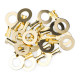 150/300/540 PCS M3/M4/M5/M6/M8/M10 Ring Lugs Eyes Copper Crimp Terminals Cable Lug Wire Connector Non-insulated Assortment Kit - 150PCS