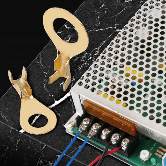 150/300/540 PCS M3/M4/M5/M6/M8/M10 Ring Lugs Eyes Copper Crimp Terminals Cable Lug Wire Connector Non-insulated Assortment Kit - 150PCS