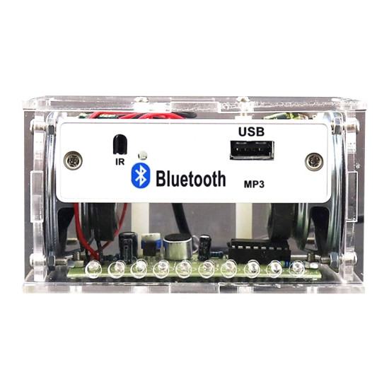 bluetooth Speaker Parts Electronic DIY Production Assembly Kit Student Teaching Training Welding Practice Component Pack - Transparent