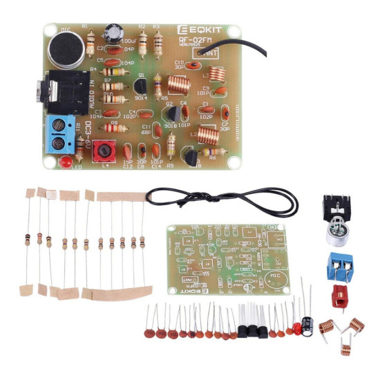 88-108MHz DIY Kit FM Radio Transmitter and Receiver Module Frequency Modulation Stereo Receiving PCB Circuit Board - Transmitter