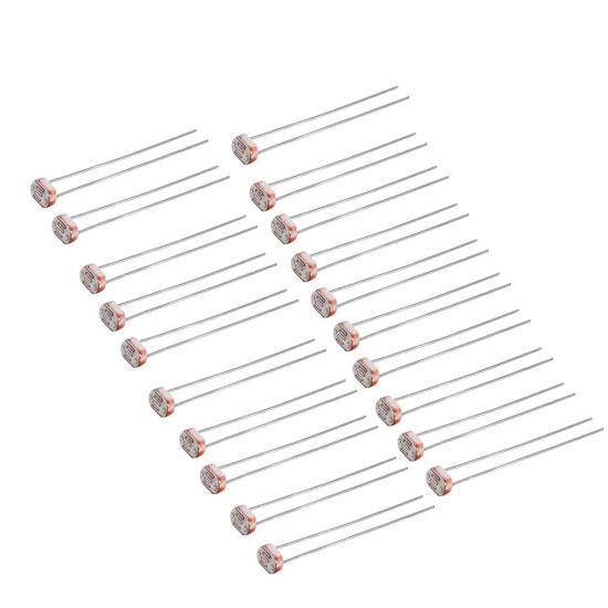 60pcs Light Dependent Resistor LDR 5MM Photoresistor Photoelectric Switch Element Photo Photoresistor 5516