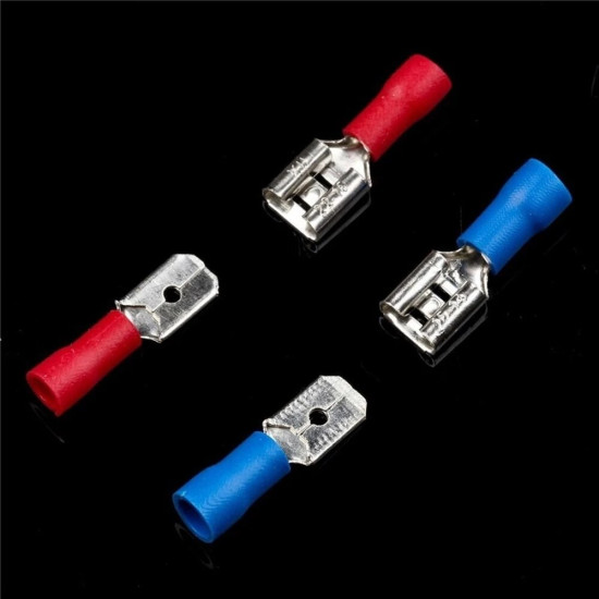 480/300/280Pcs Assorted Spade Terminals Insulated Cable Connector Electrical Wire Crimp Butt Ring Fork Set Ring Lugs Rolled Kit - 280pcs