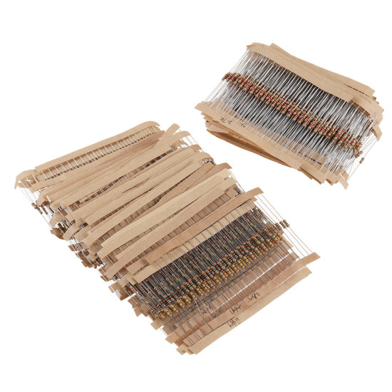 3120pcs 156 Values 1 -10M Ohm 1/4W 5% Carbon Film Resistors Assortment Kit Electronic Components - with box
