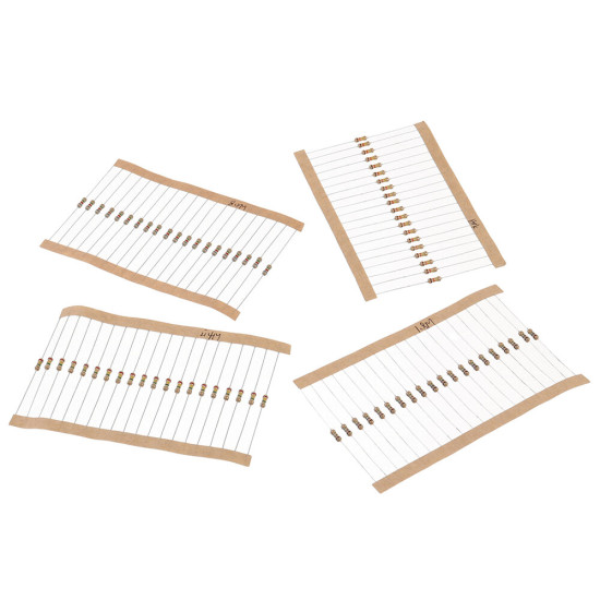 3120pcs 156 Values 1 -10M Ohm 1/4W 5% Carbon Film Resistors Assortment Kit Electronic Components - with box