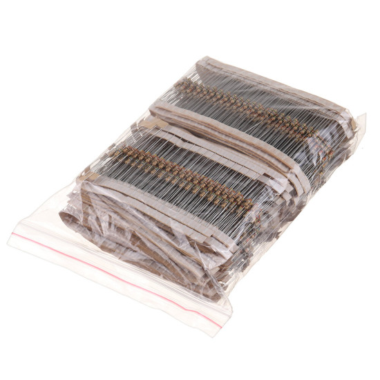 3120pcs 156 Values 1 -10M Ohm 1/4W 5% Carbon Film Resistors Assortment Kit Electronic Components - with box