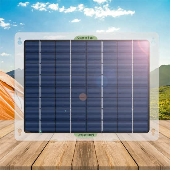 27×22CM Monocrystalline 10W Portable Solar Panel for Car Travel Boat Solar Battery Charger RV Accessories with Dual USB