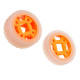 47*12mm/47*21mm 64T Transparent Tire Orange Rubber Wheel for Smart Robot Chassis Car - 21mm