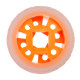 47*12mm/47*21mm 64T Transparent Tire Orange Rubber Wheel for Smart Robot Chassis Car - 21mm