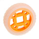 47*12mm/47*21mm 64T Transparent Tire Orange Rubber Wheel for Smart Robot Chassis Car - 21mm