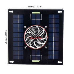5W Cooling Fan 5W Solar Powered Fan for Shed and Chicken Coop Portable Convenient Solar Greenhouse Fan for Outside Pet House
