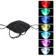 LED Colorful Luminous EL Mask Fiber Fabric Cool Mask Personality Chargeable Dustproof Halloween Glow Party KTV Props - White
