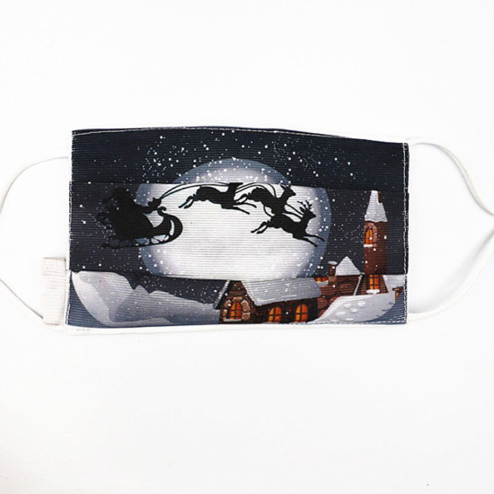 Christmas Face Mask LED Luminous EL Mask For Decoration Festive Party - D