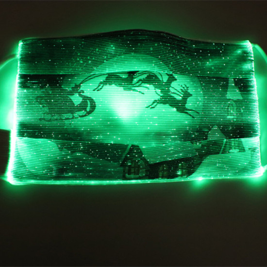 Christmas Face Mask LED Luminous EL Mask For Decoration Festive Party - D